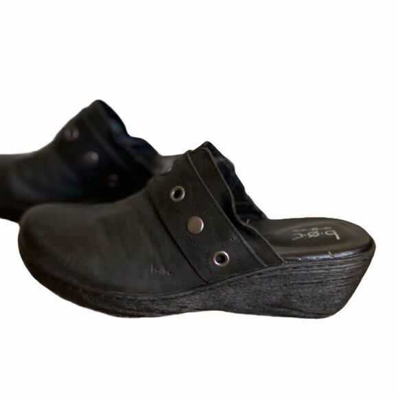BOC Pontine Clogs Studs Black Leather 9 - Picture 3 of 7